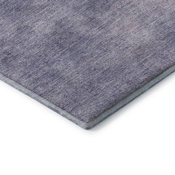 Mayfield Premium Machine Washable Abstract AMF1018 Purple 2 ft. 3 in. x 7 ft. 6 in. Runner Rug