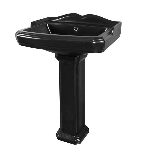 DEERVALLEY Dynasty 26 3/4 in. Tall Black Vitreous China