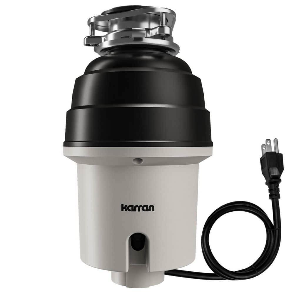 Karran 3/4 HP Continuous Feed Garbage Disposal with Power Cord