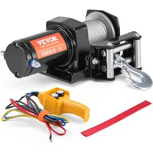 Electric Winch, 2000 lbs. Line Pull Capacity, 12-Volt DC ATV/UTV Winch with Φ5/32 in. x 39 ft. 7 Cable Remote Control