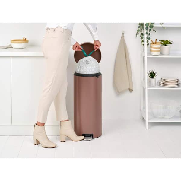 Brabantia NewIcon 8 Gal. (30 l) Satin Taupe Step-On Trash Can
