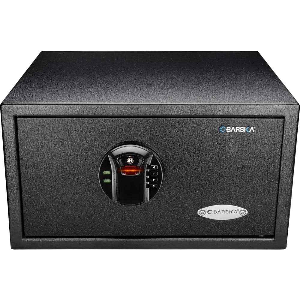 Black Steel Biometric Digital Keypad Safe with Fingerprint Scanner