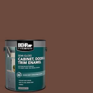 1 gal. #BXC-45 Classic Brown Semi-Gloss Enamel Interior/Exterior Cabinet, Door & Trim Paint