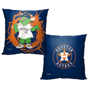 MLB Mascots Astros Printed Polyester Throw Pillow 18 X 18
