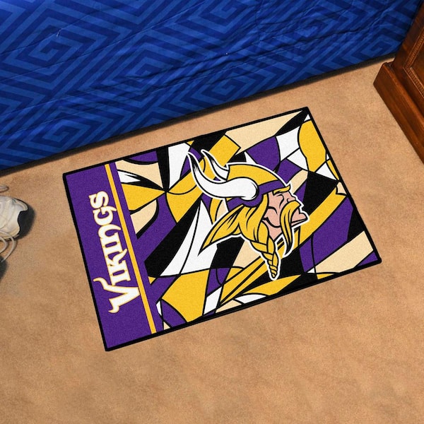 : FANMATS 23318 Minnesota Vikings Roundel Rug - 27in. Diameter  Xfit Design : Sports & Outdoors