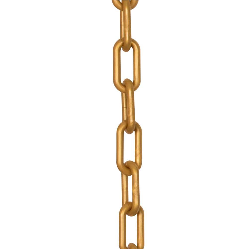 Mr. Chain Plastic Chain, 1 Link, 25'L, HDPE, Gold 10009-25