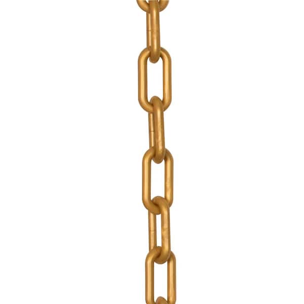 Mr. Chain Plastic Chain Barrier, 2x25'L, Gold 50009-25
