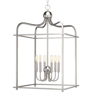 Assesmbly Hall Collection 6 -Light Brushed Nickel Pendant