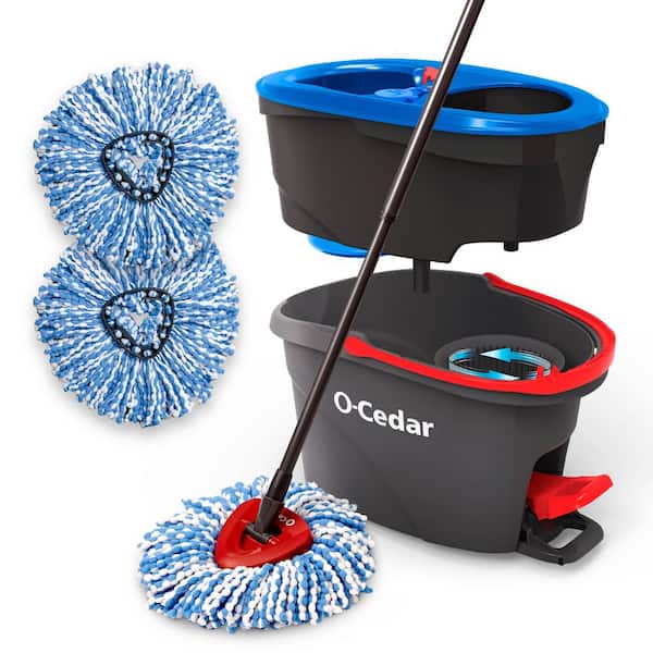 OCedar EasyWring RinseClean Microfiber Spin Mop with 2Tank Bucket