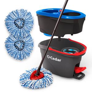 EasyWring RinseClean Microfiber Spin Mop with 2-Tank Bucket System and 2 Extra Mop Head Refills