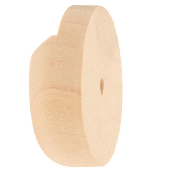 Prime-Line N 6794 Closet Pole Socket – Unfinished Wood, Fits 1-3/8" Diameter Pole, With Fasteners