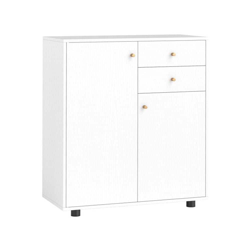 White Wood Buffet with 2 Drawers, 3 Adjustable Shelves price history on PriceWatchPro