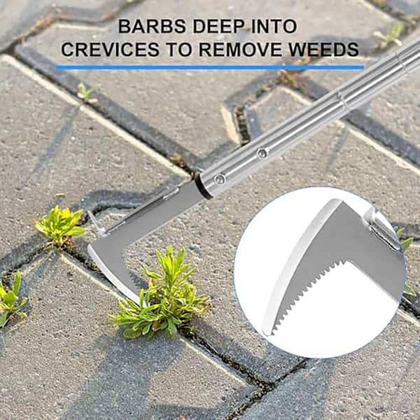 Misopily 55 in. Weeder Stainless Steel Manual Crevice Tool Long