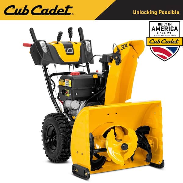 Cub Cadet 3X 26 in. 357cc Three-Stage Electric Start Gas Snow Blower with Steel Chute, Power Steering and Heated Grips