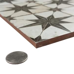 Harmonia Kings Star Nero 4 in. x 13 in. Ceramic Floor and Wall Take Home Tile Sample