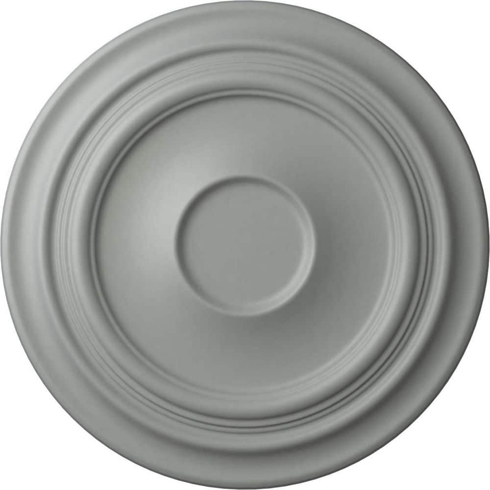 Primed White Traditional Polyurethane Ceiling Medallion, 24.38"
