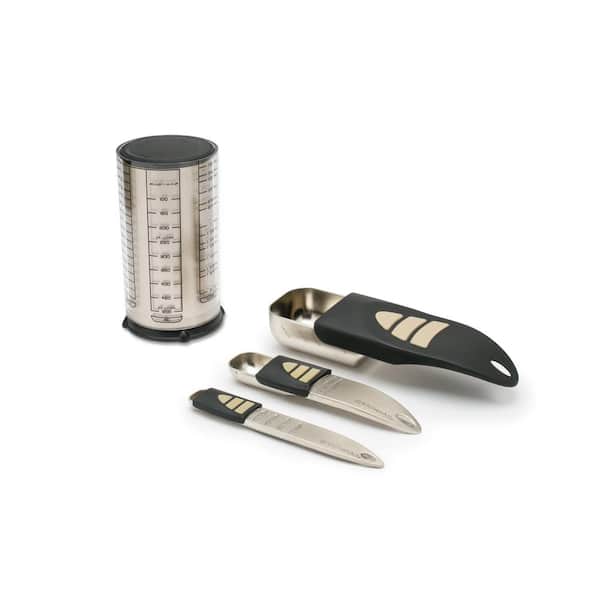KitchenArt 2 Cup Baker's Pro Essentials Adjust-A-Measure 3-Piece Gift Set,  Tablespoon, Teaspoon and Measuring Cup