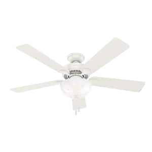 Swanson 52 in. LED Indoor Fresh White Ceiling Fan with Light