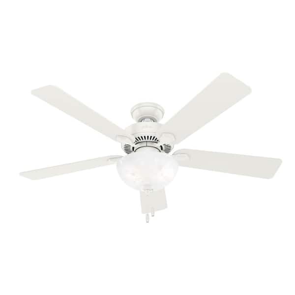 Hunter Swanson 52 in. LED Indoor Fresh White Ceiling Fan with Light