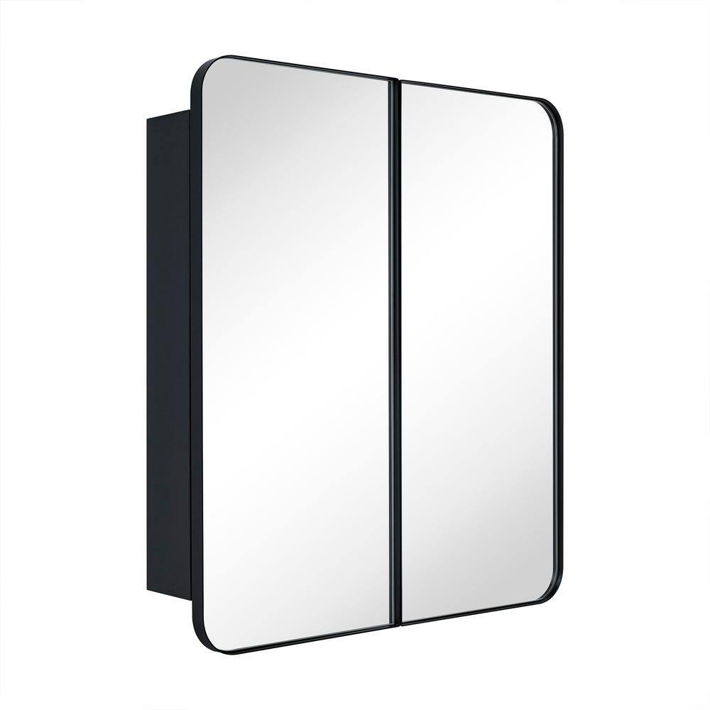TEHOME 26 in. W x 30 in. H Double Door Rectangular Metal Framed  
