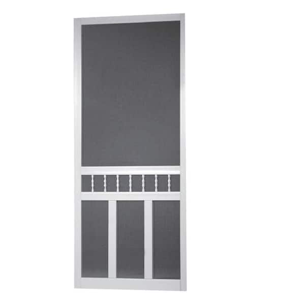 Screen Tight 36 in. x 80 in. Solid Vinyl White Waccamaw Screen Door