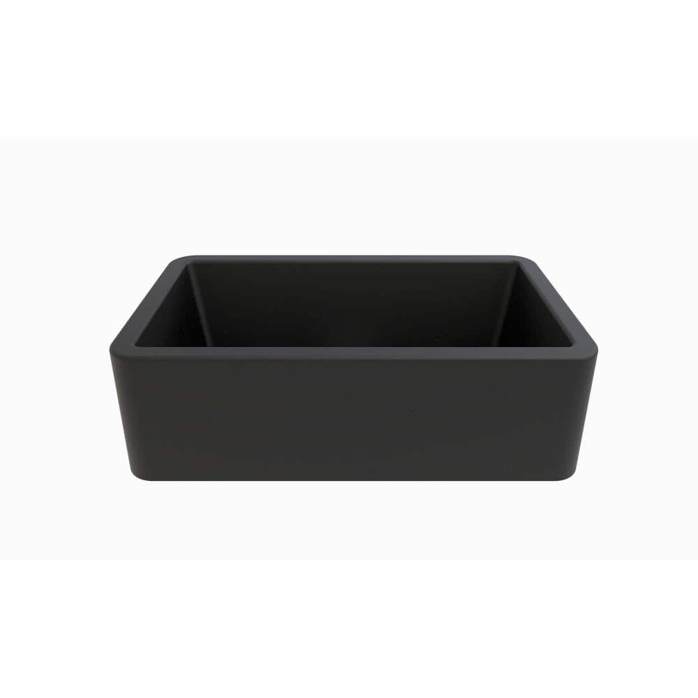 33" Black Metallic Granite Farmhouse Kitchen Sink