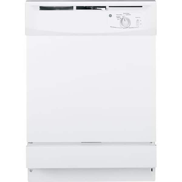 GE 24 in. Built -In Front Control Dishwasher in White, 64 dBA