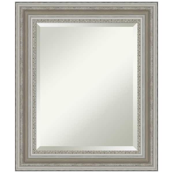 Amanti Art Parlor Silver 21.5 in. H x 25.5 in. W Framed Wall Mirror