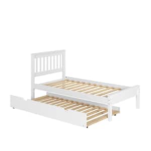 White Twin Contempo Bed with Trundle