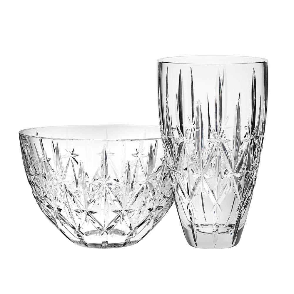 Marquis 9-Inch Clear Crystal Cut Round Vase