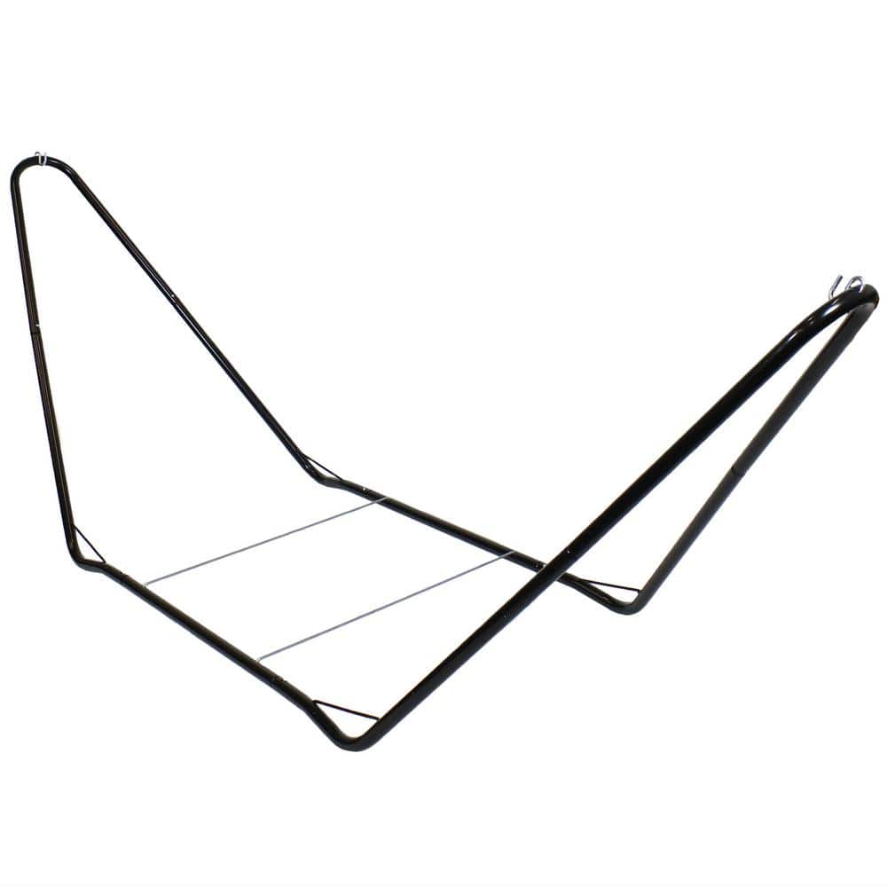 Black Heavy-Duty Steel Portable Hammock Stand, 10' Capacity