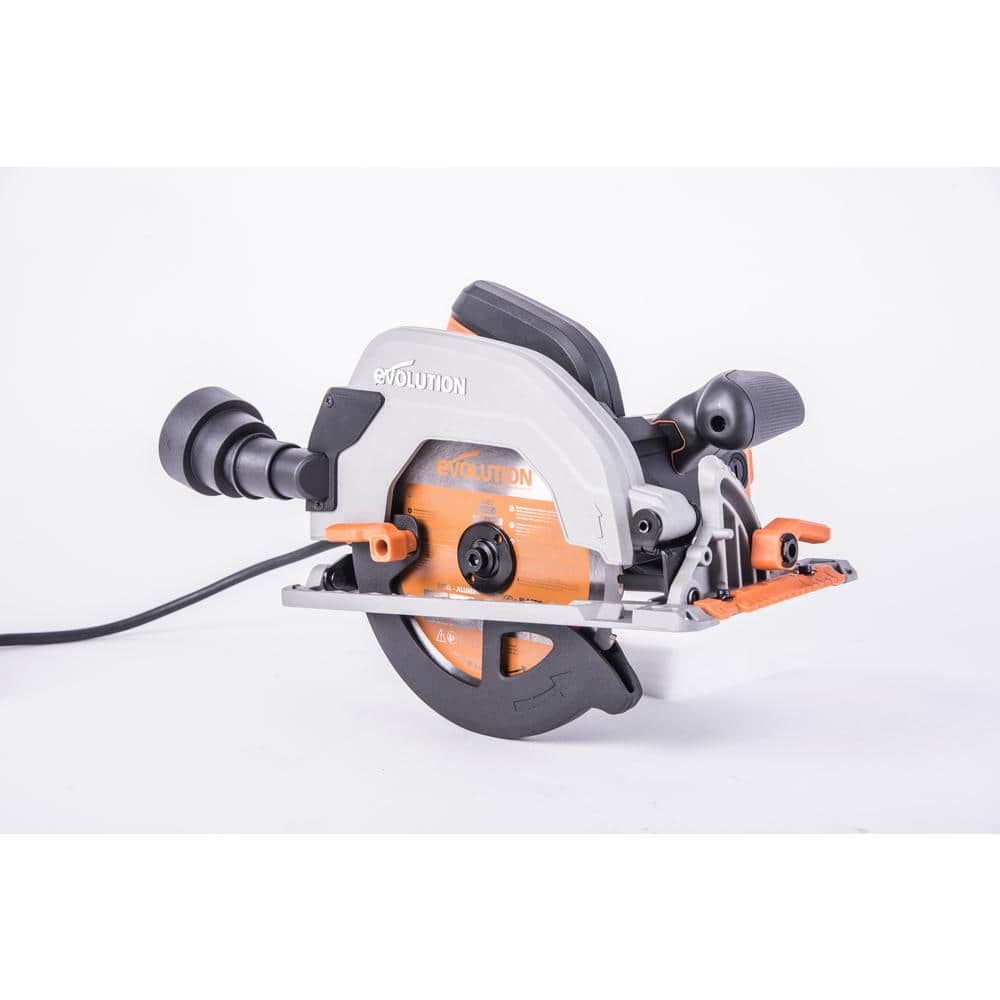 Evolution Power Tools 15 Amp 7-1/4 in. Circular Saw with LED Light, Electric  Brake, 13 ft. Rubber Power Cord and Multi-Material Blade R185CCS The Home  Depot