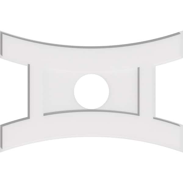Ekena Millwork 26 in. W x 17-3/8 in. H x 5 in. ID x 1 in. P Haven Architectural Grade PVC Contemporary Ceiling Medallion