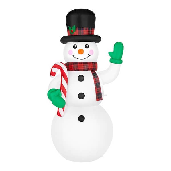 6.5 ft LED Snowman with Candy Cane