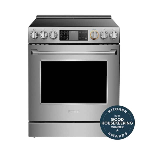 30 in. Fresh Bake Technology 5-Burner Element Slide-In Single Oven Electric Range in Stainless Steel w/ Convection Bake