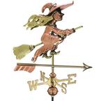 Witch with Arrow Garden Weathervane-Pure Copper with Garden Pole