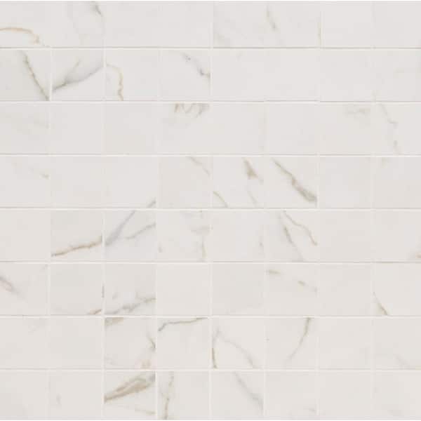 MSI Leonardo Luccia 11.57 in. x 11.57 in. Matte Porcelain Mesh Mounted Mosaic Floor and Wall Tile (10.89 sq. ft./Case)