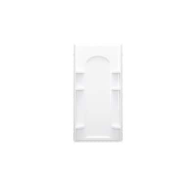 Ensemble 36 in. x 72-1/2 in. 1-Piece Direct-to-Stud Shower Back Wall in White