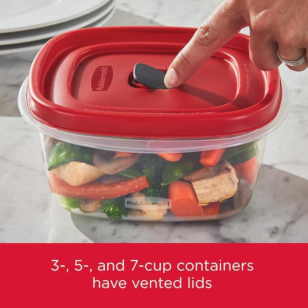 16-Piece Bento Lunchbox Set With Locking Red Lids - Microwave & Dishwasher Safe, BPA-Free Food Containers - View #9