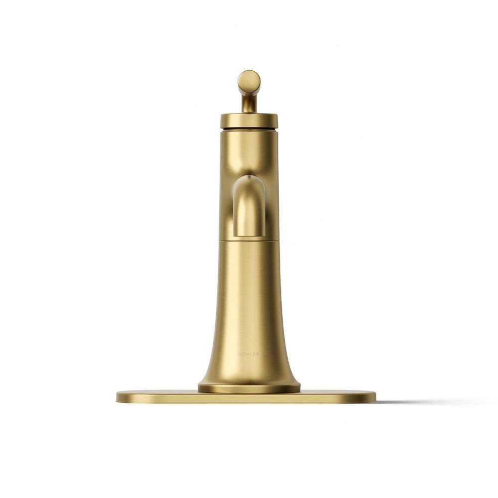 Gold Brass Single-Handle Bathroom Sink Faucet