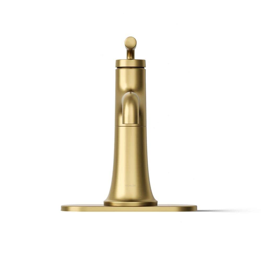 Gold Brass Single-Handle Bathroom Sink Faucet