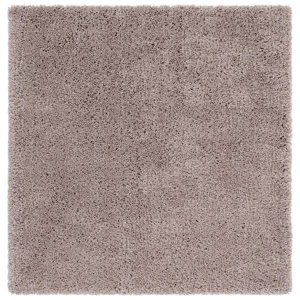 SAFAVIEH Classic Shag Ultra Taupe 9 ft. x 9 ft. Square Solid Area Rug