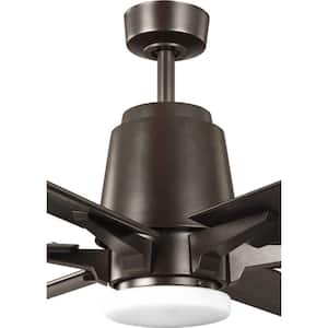 Arlo 60 in. Indoor/Outdoor Integrated LED Bronze Urban Industrial Ceiling Fan with Remote Included for Living Room