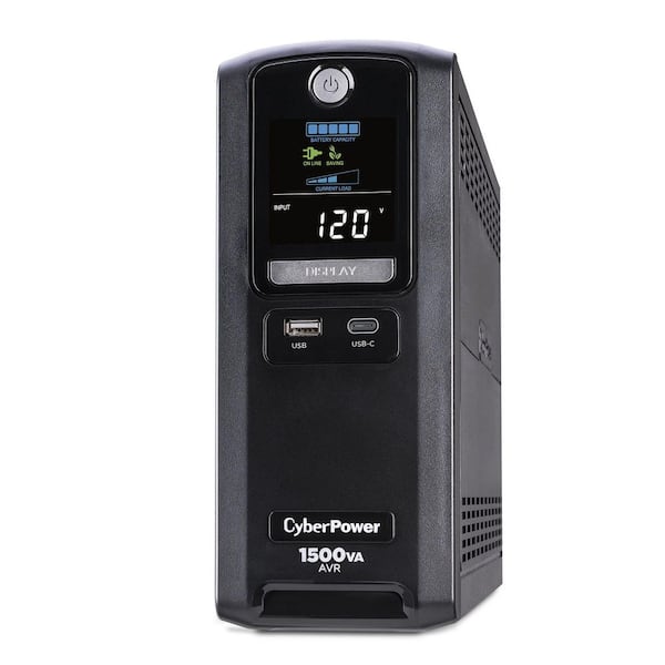 CyberPower LX1500GU3 1500VA 12-Outlet UPS RJ45 COAX USB Charging - 2