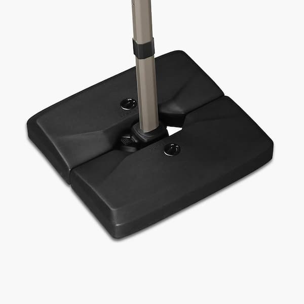 PURPLE LEAF Square 3D Surface Fashionable Sand/Water Filled Patio Umbrella Base in Black-100