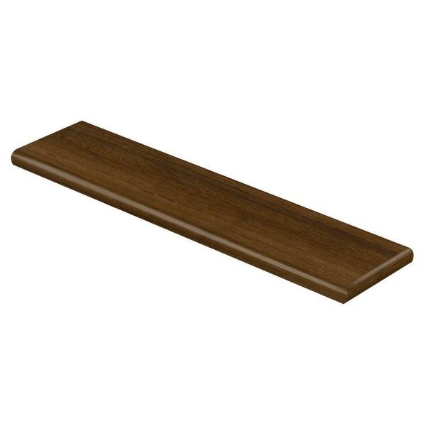 Cap A Tread Espresso Oak/Universal Oak 94 in. L x 12-1/8 in. D x 1-11/16 in. H Vinyl Right Return to Cover Stairs 1 in. Thick