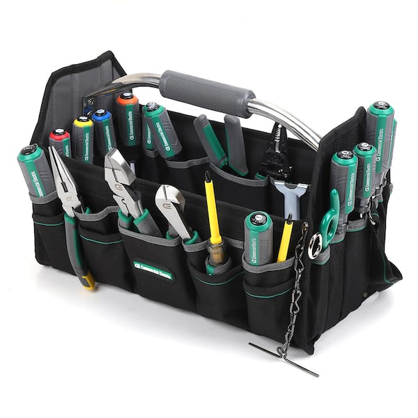 22-Piece Commercial Electric Tool Set Screwdriver Electricians Starter Kit Bag 