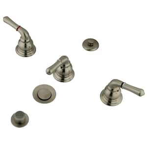 Magellan 3-Handle Bidet Faucet in Brushed Nickel