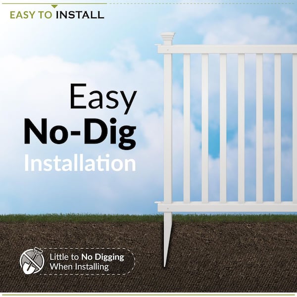 Zippity Outdoor Products Burbank 2 Panels 3.5-ft H x 3.5-ft W White Privacy Vinyl Flat-top Fence Panel (Unassembled)