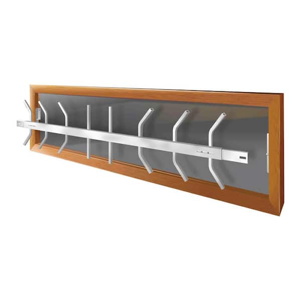 Removable 52 in. to 64 in. Adjustable Width 1-Bar Window Guard, White